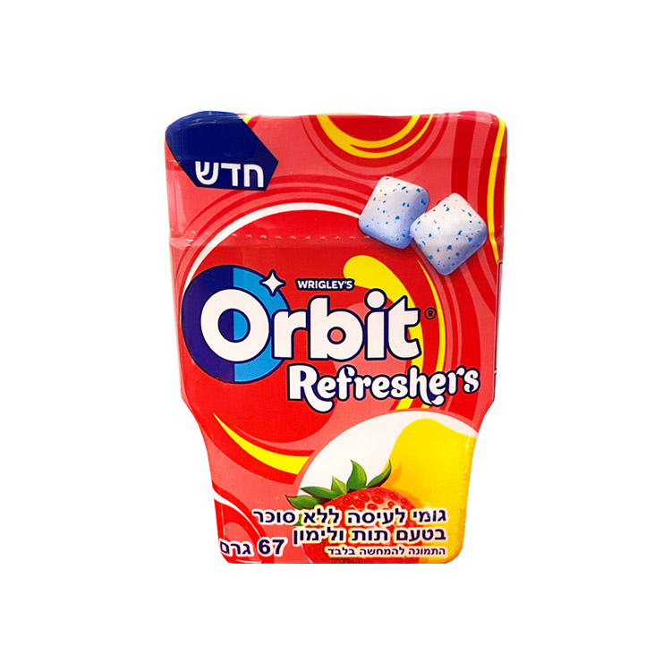 6 יח' - אורביט ריפרשרס - תות לימון (אדום)