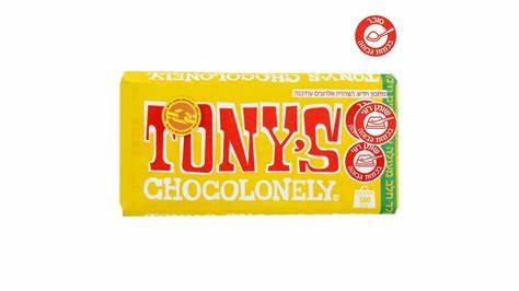 שוקולד טוניס - שקדים ודבש Tony's (צהוב) (180 גרם)