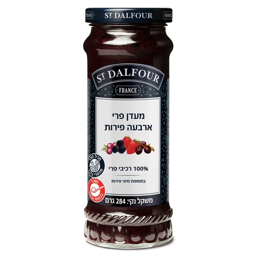6 יח' - סן דלפור - מעדן פרי בטעם (ארבעה פירות) (284 ג')