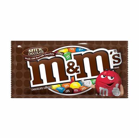 24 יח' -M&M - עדשים בטעם שוקולד (חום)