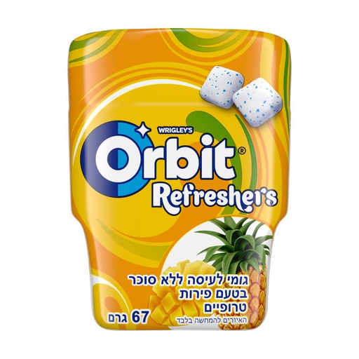 6 יח' - אורביט ריפרשרס - פירות טרופיים (צהוב)