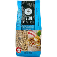 מוזלי עם צימוקים תפוח קינמון וגרעיני חמניה - (850 ג') (כחול)